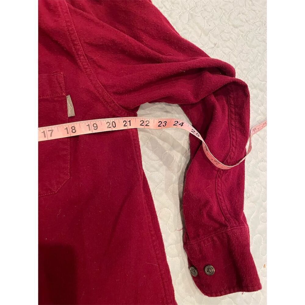 Eddie Bauer Men's L Red Long Sleeve Flannel Button-Up Shirt Casual - Picture 2 of 7